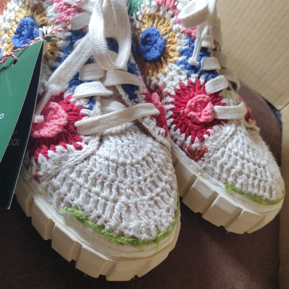 FARM RIO Sunset Crochet Flatform Sneaker 11 Multicolor 43 - Picture 4 of 9